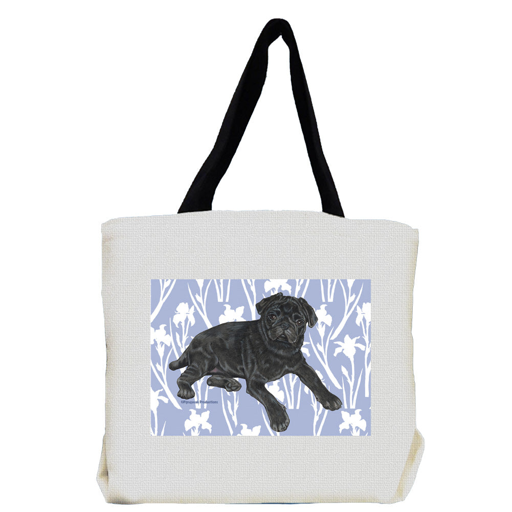 Pug Tote Bag, Black Pug Gift - Pipsqueakproductions