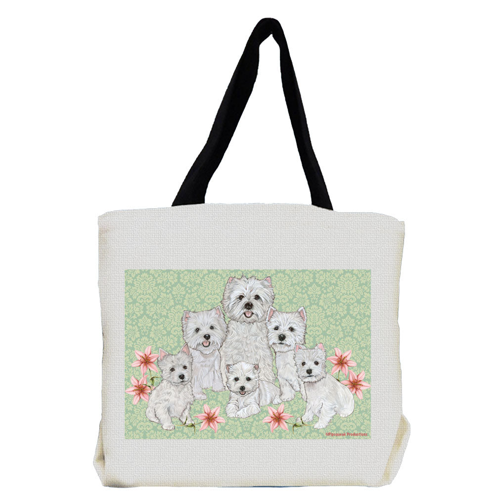 West Highland Terrier Tote Bag, Westie Gift - Pipsqueakproductions