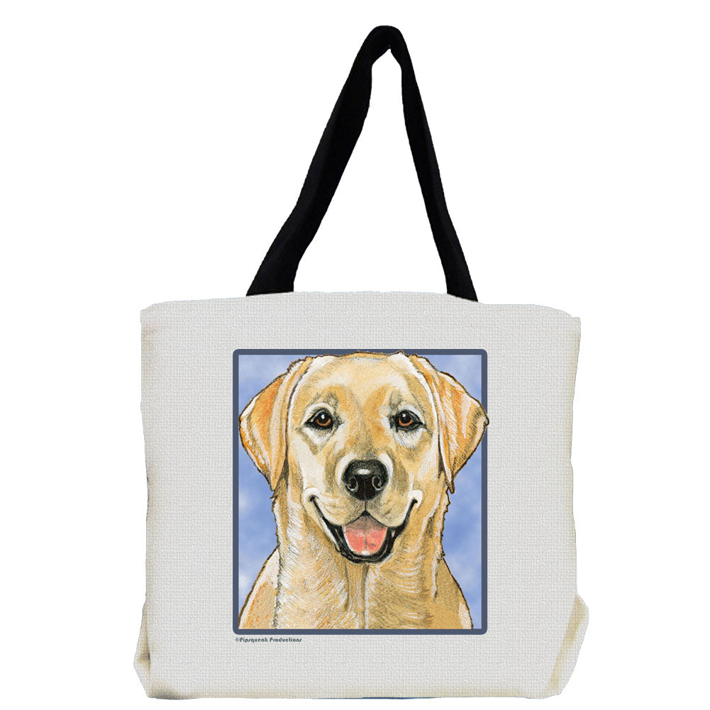Labrador Retriever Portrait Tote Bag, Yellow Lab Gift - Pipsqueakproductions