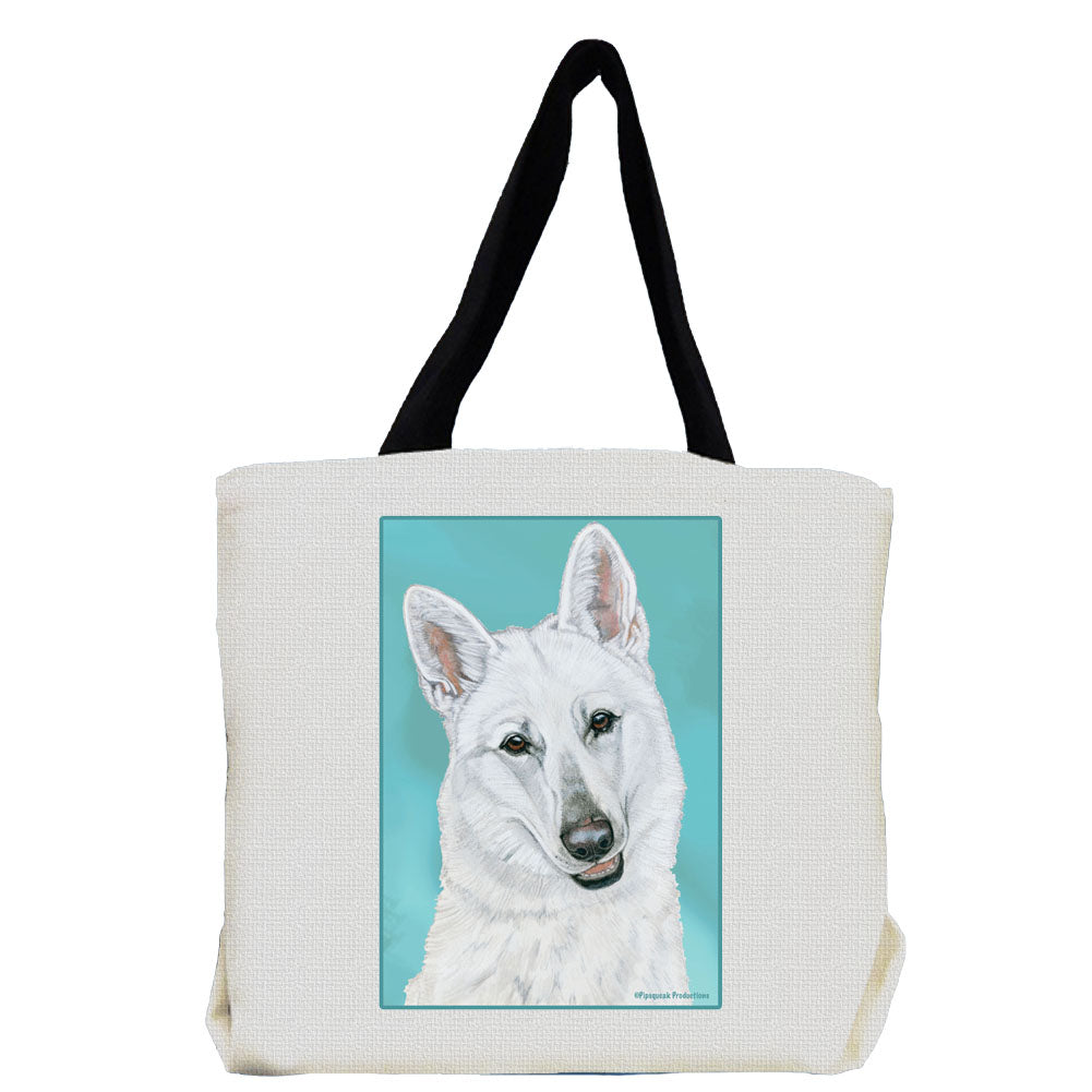 White Shepherd Tote Bag, White Shepherd Gift - Pipsqueakproductions