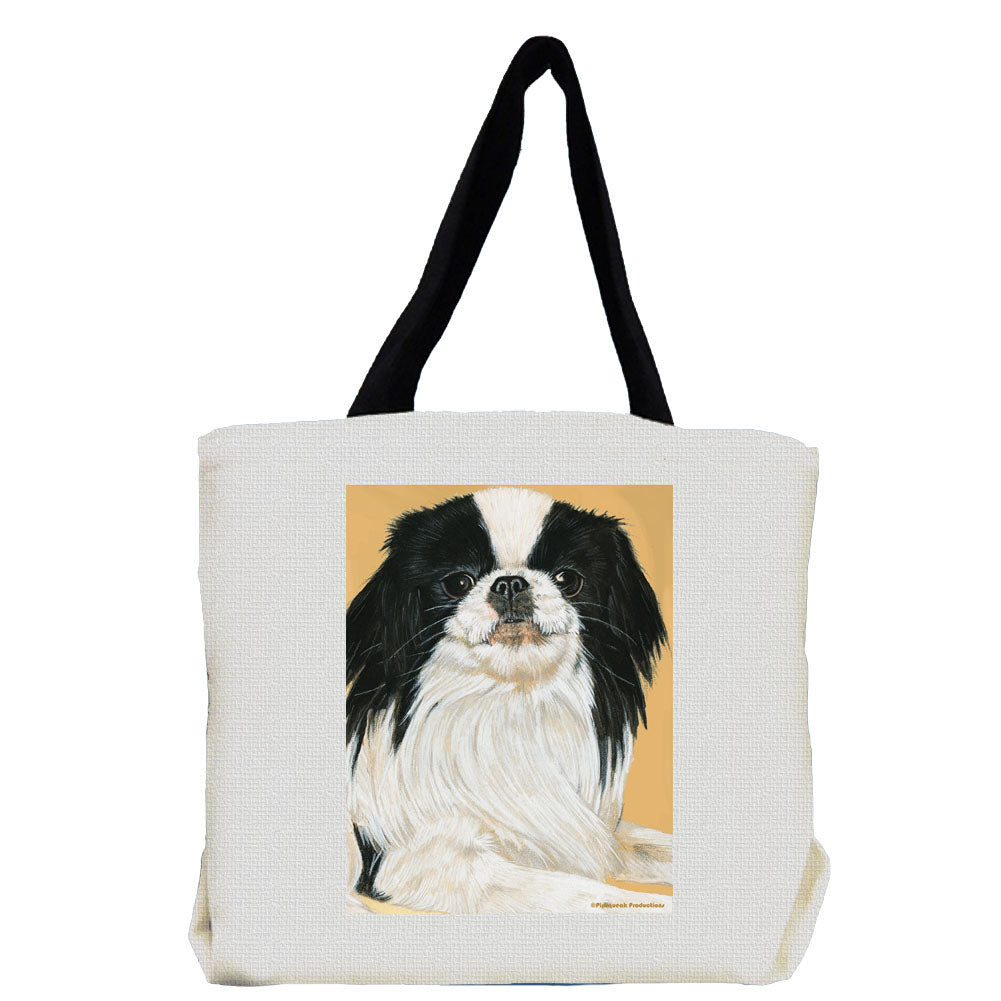 Japanese Chin Black and White Tote Bag - Pipsqueakproductions