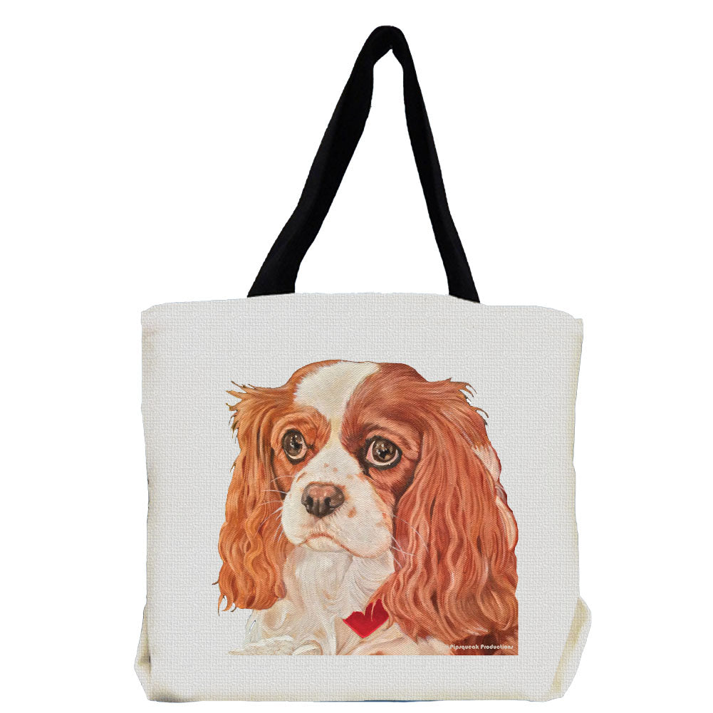 Cavalier King Charles Blenheim Tote Bag, Cavalier Gift - Pipsqueakproductions