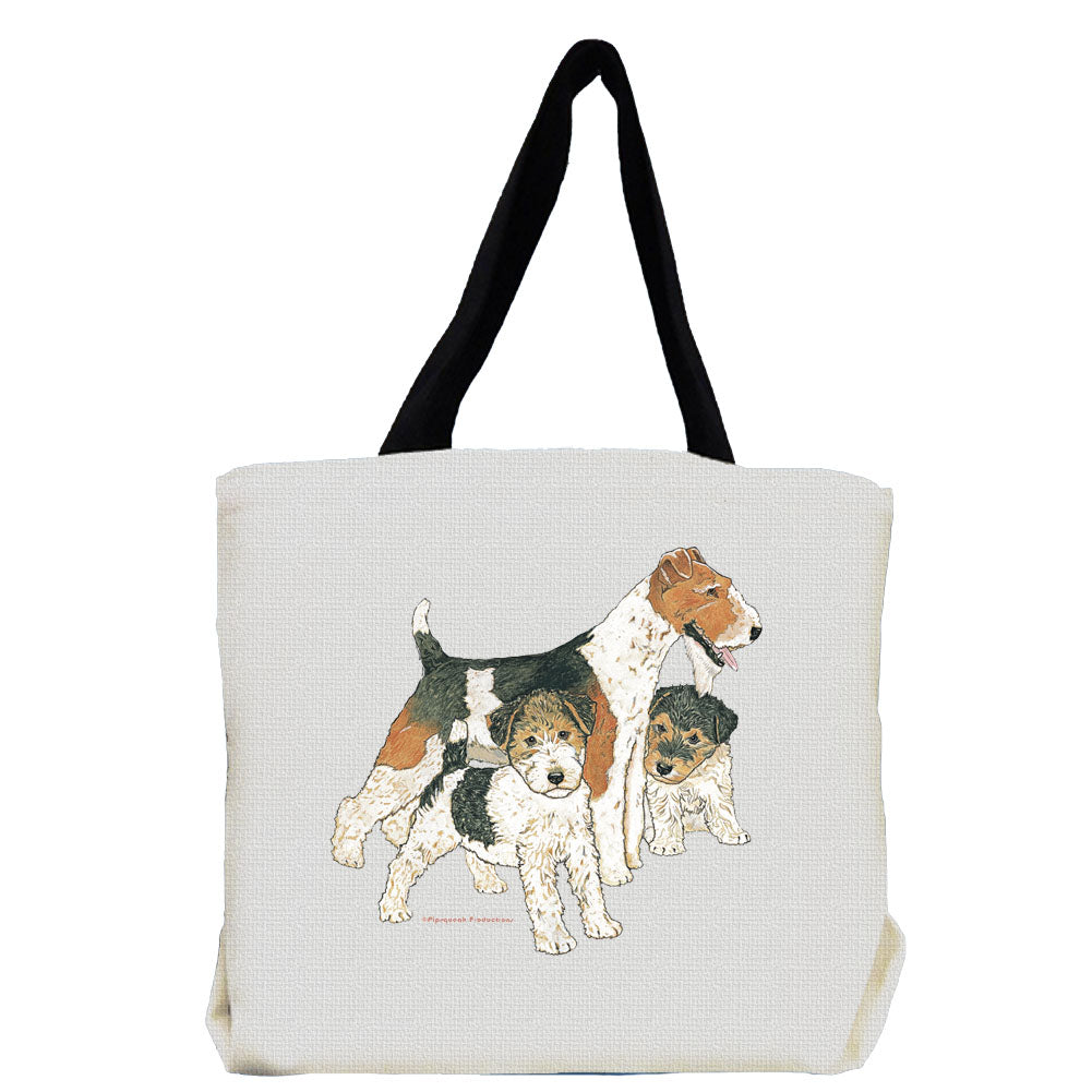 Fox Terrier Wire Tote Bag, Wire Fox Terrier Gift - Pipsqueakproductions