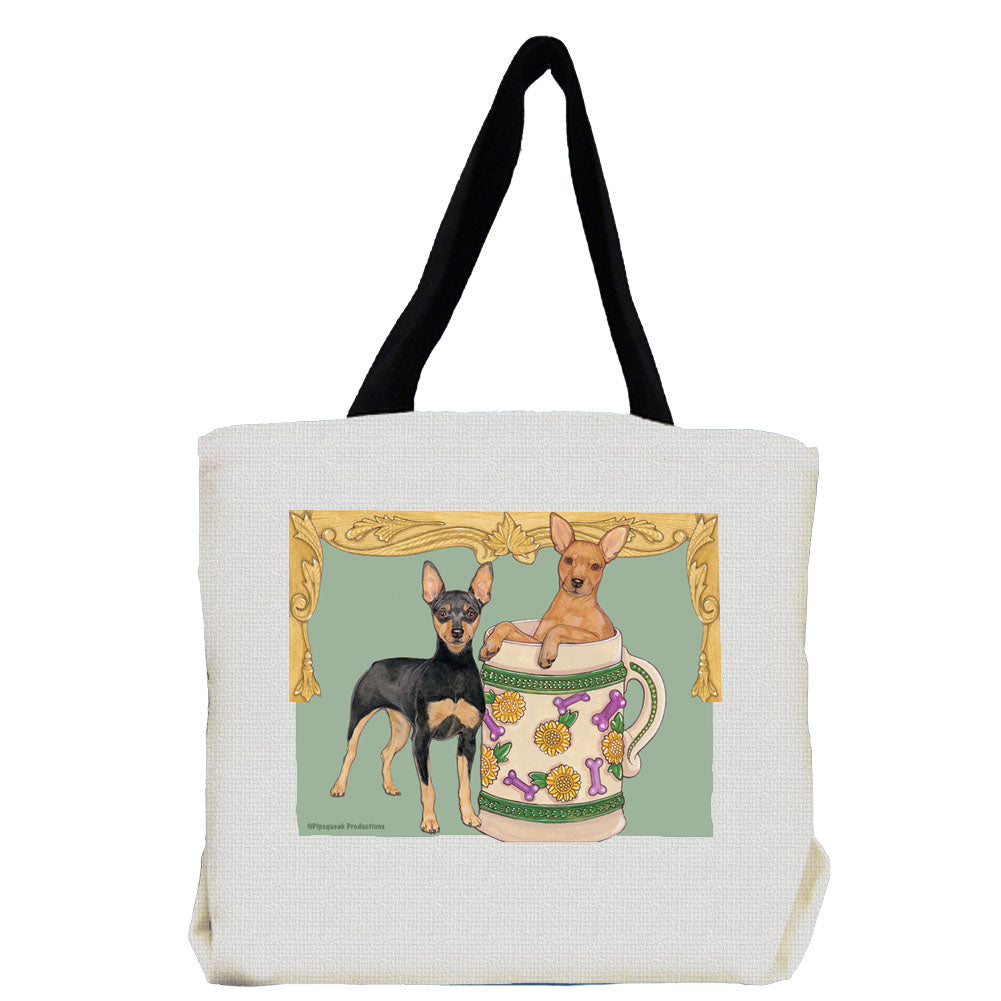 Miniature Pincher Tote Bag, Min Pin Gift - Pipsqueakproductions