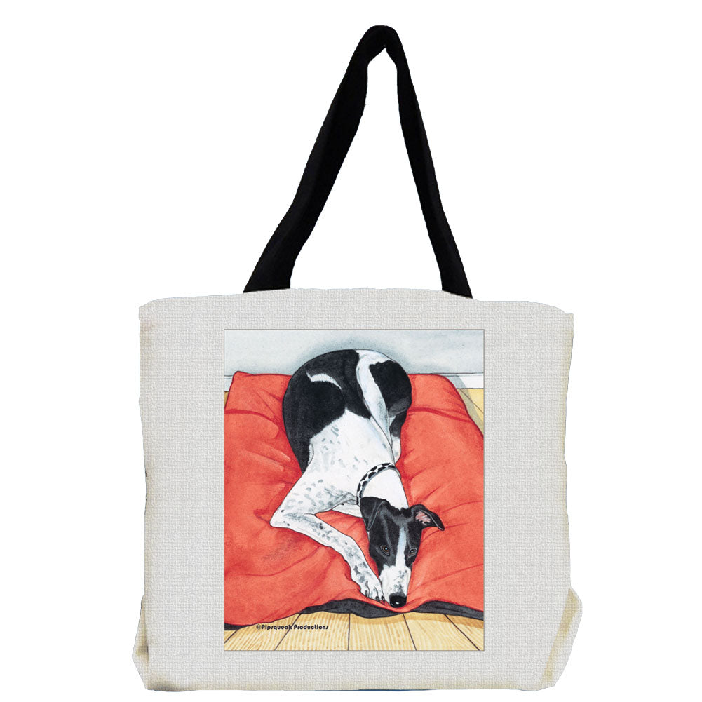 Greyhound Black and White Greyhound Tote Bag, Greyhound Gift - Pipsqueakproductions
