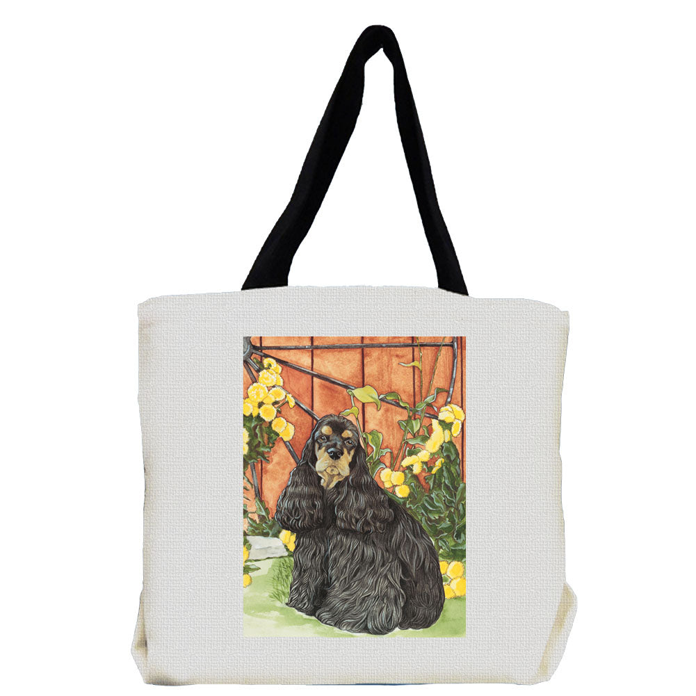 Cocker Spaniel Black and Tan Cocker Tote Bag, Cocker Spaniel Gift - Pipsqueakproductions