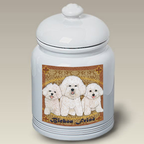 Bichon Frise Treat Jar - Pipsqueakproductions