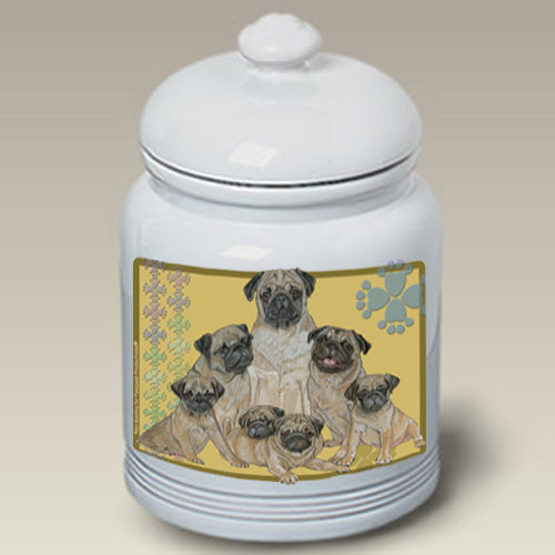 Pug Treat Jar - Pipsqueakproductions