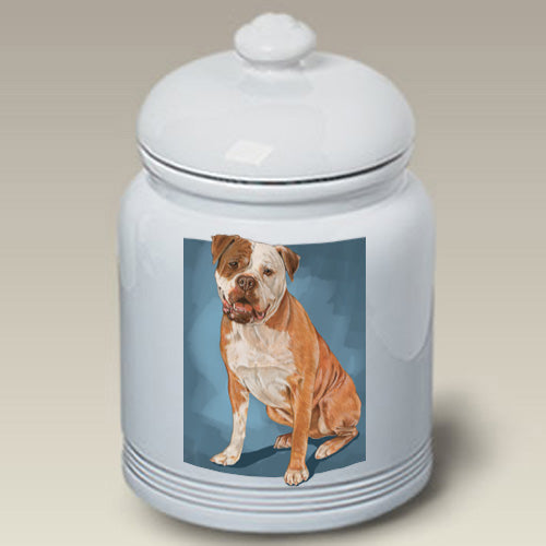 American Bulldog Treat Jar - Pipsqueakproductions