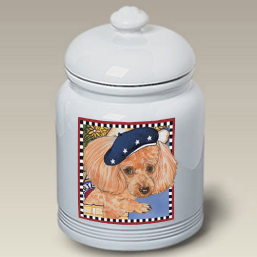 Poodle Apricot Toy Treat Jar - Pipsqueakproductions