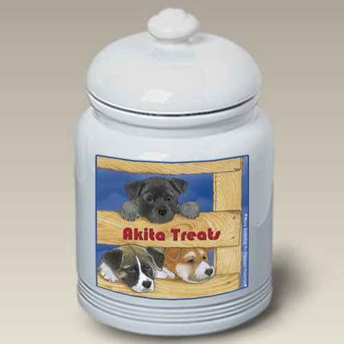 Akita Treat Jar - Pipsqueakproductions
