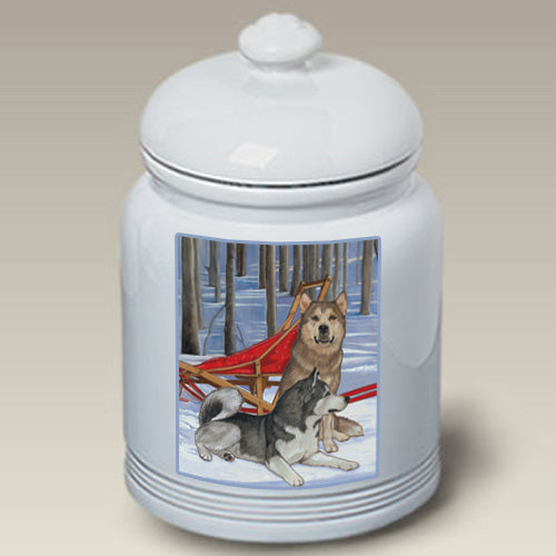 Alaskan Malamute Treat Jar - Pipsqueakproductions