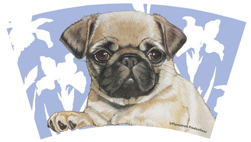 Pug Tumbler with Straw, Double Wall, 16 Ounces Acrylic Tumbler, BPA-Free - Pipsqueakproductions