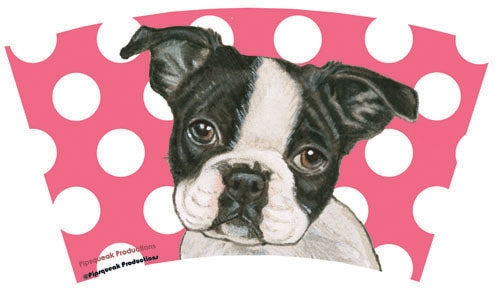 Boston Terrier Tumbler with Straw, Double Wall, 16 Ounces Acrylic Tumbler, BPA-Free - Pipsqueakproductions