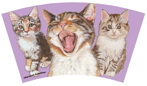 Cat Tabby Tumbler with Straw, Double Wall, 16 Ounces Acrylic Tumbler, BPA-Free - Pipsqueakproductions