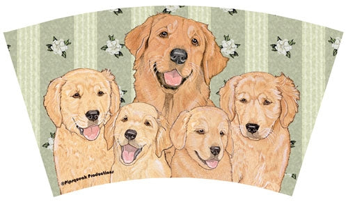 Golden Retriever Tumbler with Straw, Double Wall, 16 Ounces Acrylic Tumbler, BPA-Free - Pipsqueakproductions