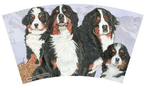 Bernese Mountain Dog Tumbler with Straw, Double Wall, 16 Ounces Acrylic Tumbler, BPA-Free - Pipsqueakproductions