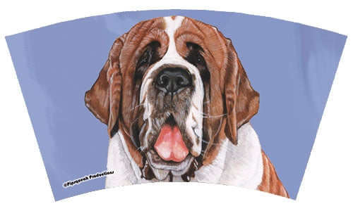 Saint Bernard Tumbler with Straw, Double Wall, 16 Ounces Acrylic Tumbler, BPA-Free - Pipsqueakproductions