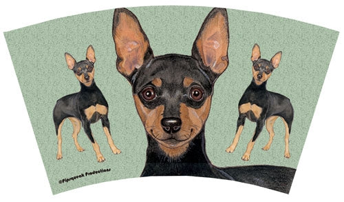 Miniature Pincher Tumbler with Straw, Double Wall, 16 Ounces Acrylic Tumbler, BPA-Free - Pipsqueakproductions