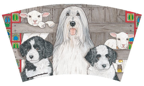 Bearded Collie Tumbler with Straw, Double Wall, 16 Ounces Acrylic Tumbler, BPA-Free - Pipsqueakproductions