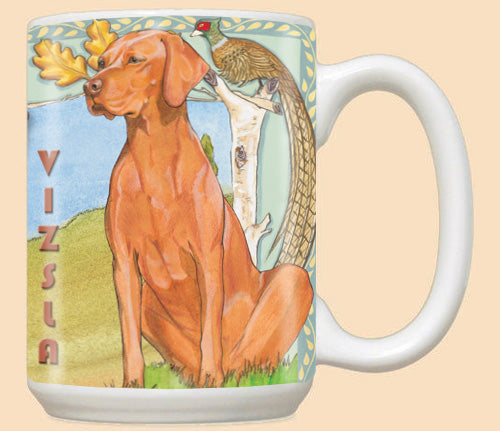 Vizsla Ceramic Coffee Mug Tea Cup 15 oz - Pipsqueakproductions