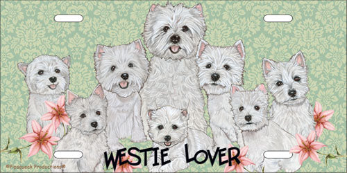 West Highland Terrier License Plate, Car Accessory, Auto Tag, Bedroom Sign, Fun Westie Lover Gift - Pipsqueakproductions