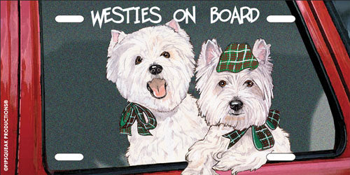West Highland Terrier License Plate, Car Accessory, Auto Tag, Bedroom Sign, Fun Dog Lover Gift - Pipsqueakproductions