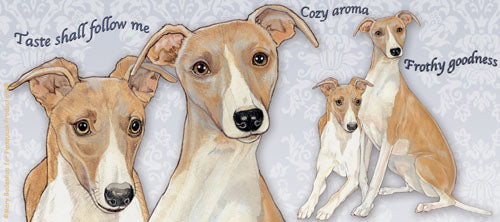 Whippet Ceramic Coffee Mug Tea Cup 15 oz - Pipsqueakproductions
