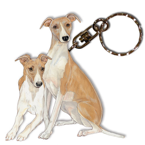 Whippet Keychain Wooden - Pipsqueakproductions