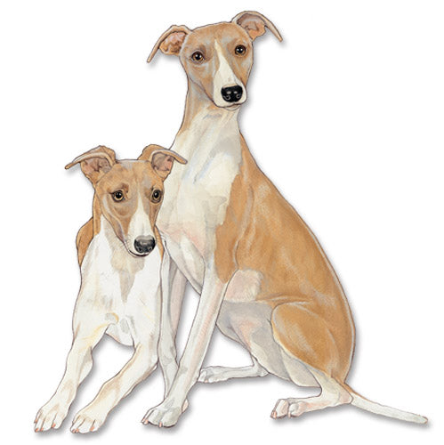 Whippet Magnet Wooden - Pipsqueakproductions