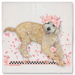 Goldendoodle Labradoodle Dog Floral Kitchen Dish Towel Pet Gift 