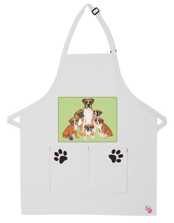 Boxer Dog Breed Apron with Pockets 