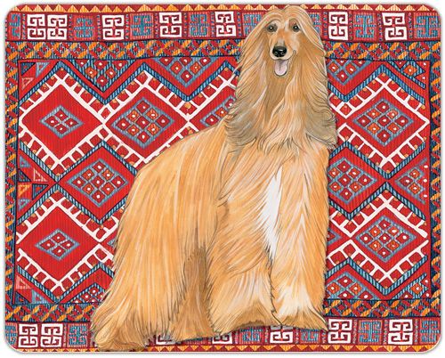 Afghan Hound Tempered Glass Large Cutting Board 11.5 x 15.5