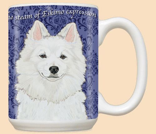 American Eskimo Eskie Dog Ceramic Coffee Mug Tea Cup 15 oz 