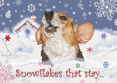 Beagle Christmas Cards Set of 10 cards & 10 envelopes