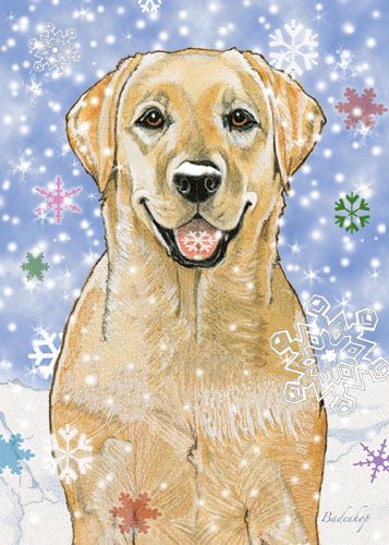 Labrador Retriever Yellow Lab Christmas Cards Set of 10 cards & 10 envelopes