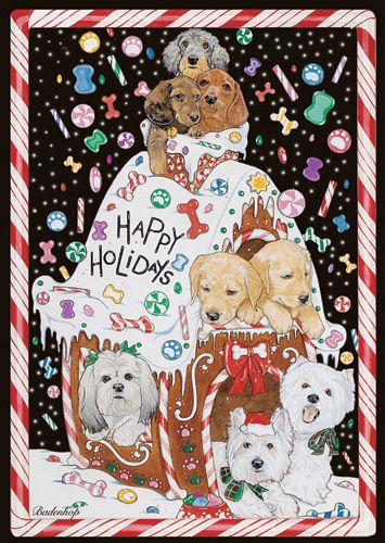 Dog Group Wonderland of Treats Christmas Cards Set of 10 cards & 10 envelopes