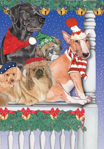 Dog Group Canine Cheer Christmas Cards Set of 10 cards & 10 envelopes