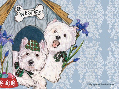 West Highland Terrier Westie Dog Cutting Board Tempered Glass 11.5 “ x 15.5”