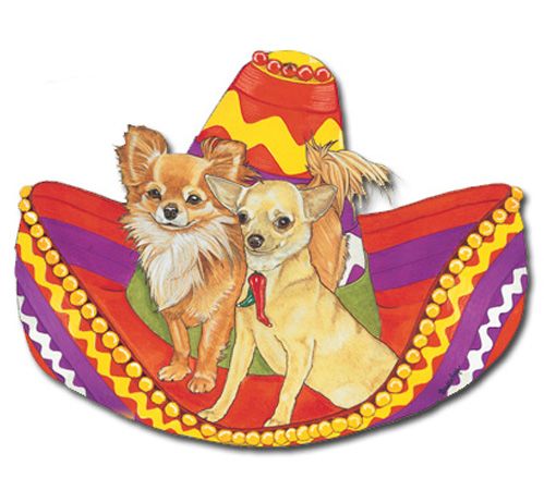 Chihuahua Magnet Wooden
