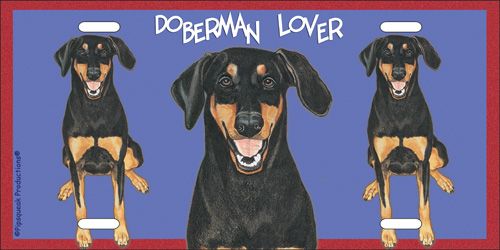 Doberman License Plate