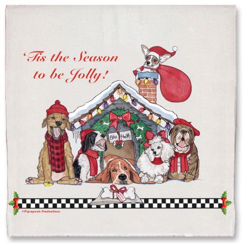 Dog Group Bah Humdog Christmas Kitchen Towel Holiday Pet Gifts