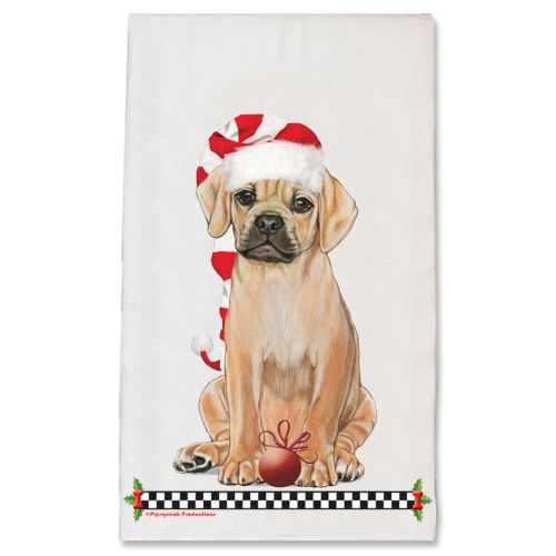 Puggle Christmas Kitchen Towel Holiday Pet Gifts