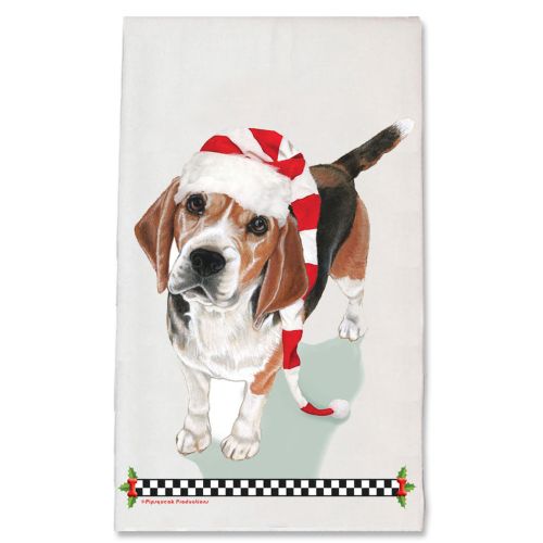 Beagle Christmas Kitchen Towel Holiday Pet Gifts