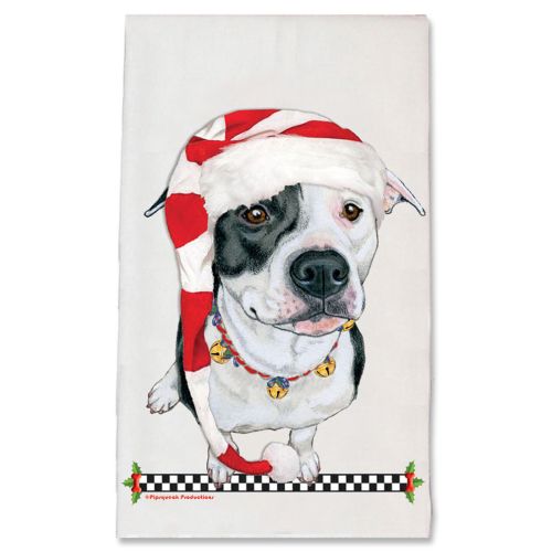 Pit Bull Christmas Kitchen Towel Holiday Pet Gifts