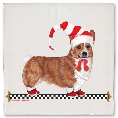 Corgi Welsh Pembroke Dog Christmas Kitchen Towel Holiday Pet Gifts