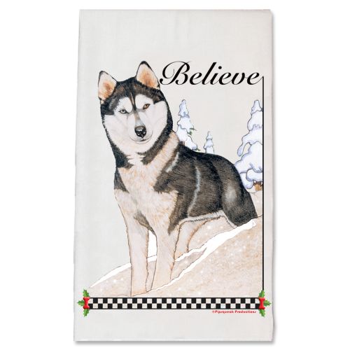 Siberian Husky Christmas Kitchen Towel Holiday Pet Gifts