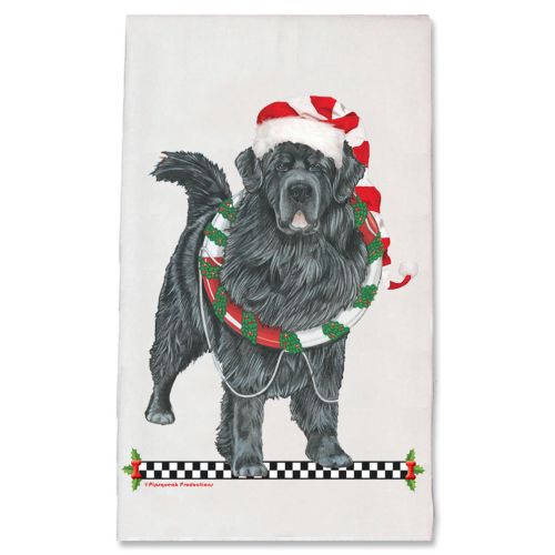 Newfoundland Newfie Dog Christmas Kitchen Towel Holiday Pet Gifts