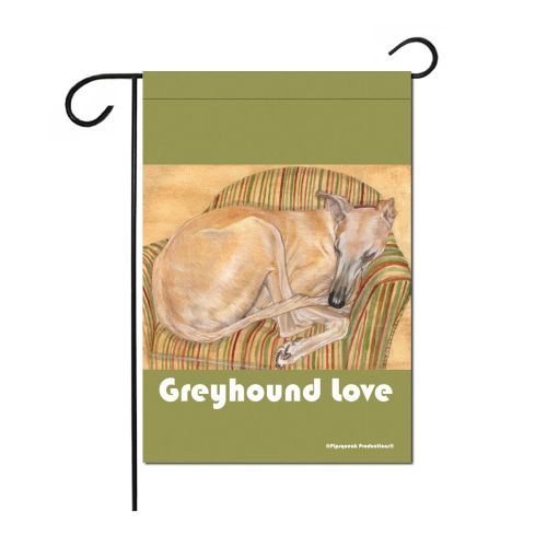 Greyhound Fawn, Garden Flag Double Sided 12” x 17”