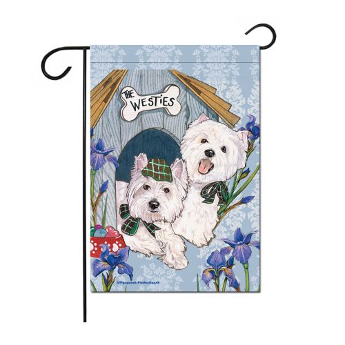 West Highland Terrier Westie Garden Flag Double Sided 12” x 17”